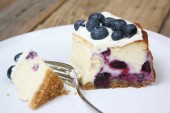 Baked Blueberry and Vanilla Cheesecake 1
